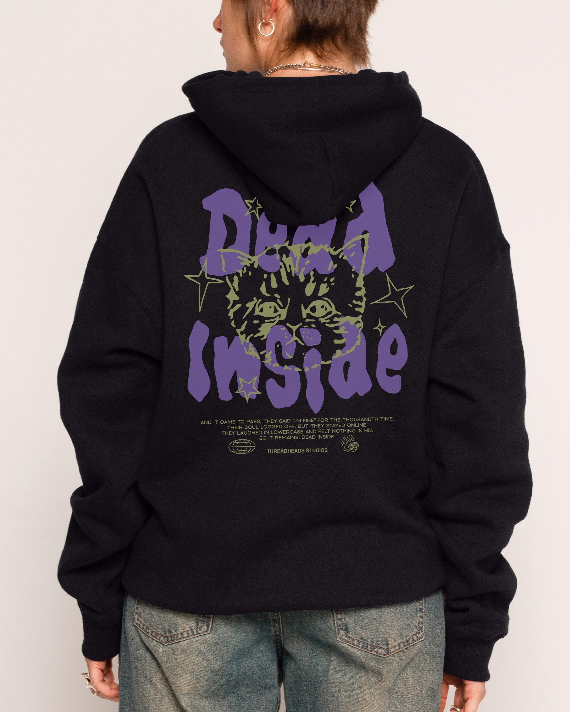 Dead Inside 26 Hoodie - Premium Unisex Graphic Hoodie 340 GSM Cotton Blend