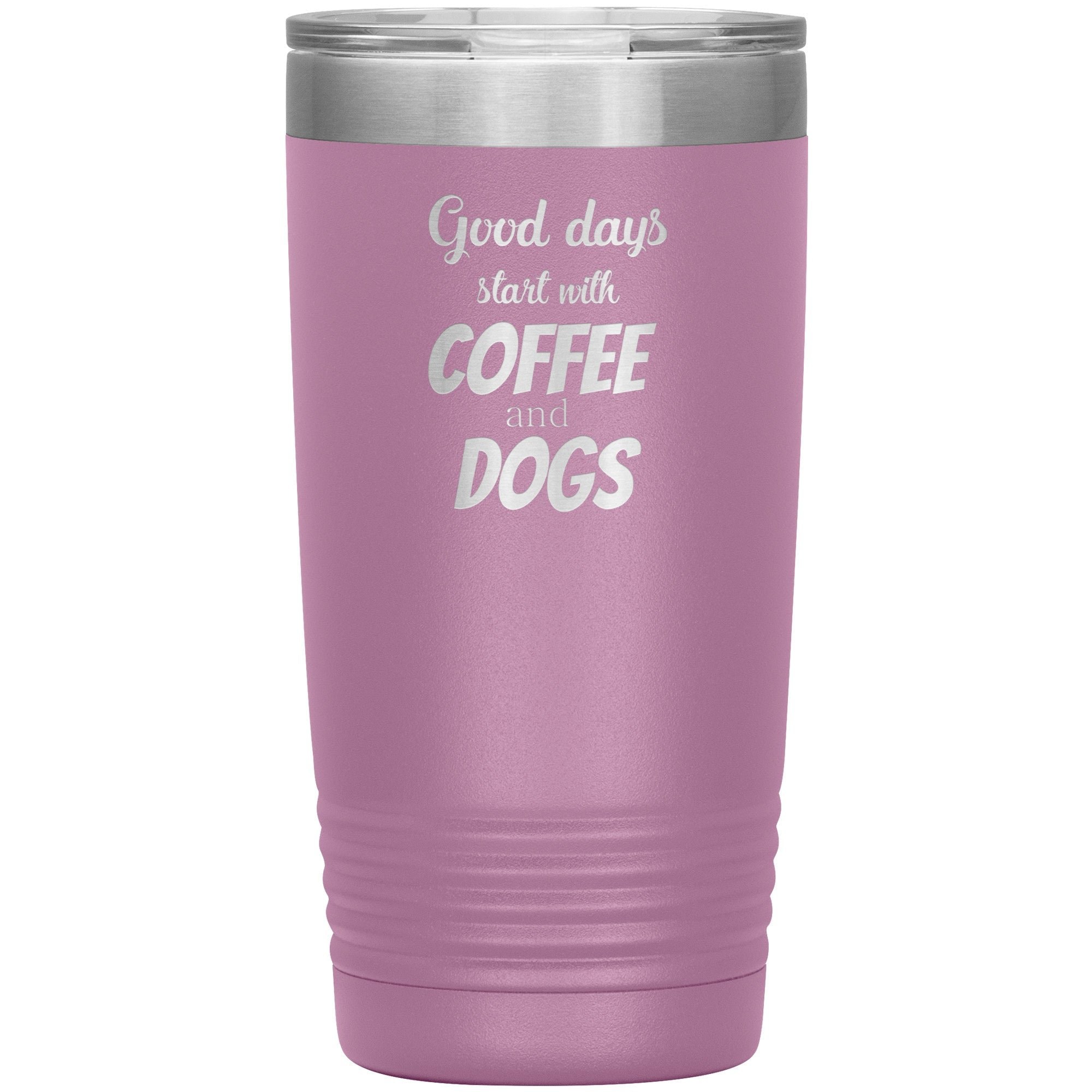 Coffee and Dogs 20 oz Polar Camel Insulated Tumbler Stainless Steel