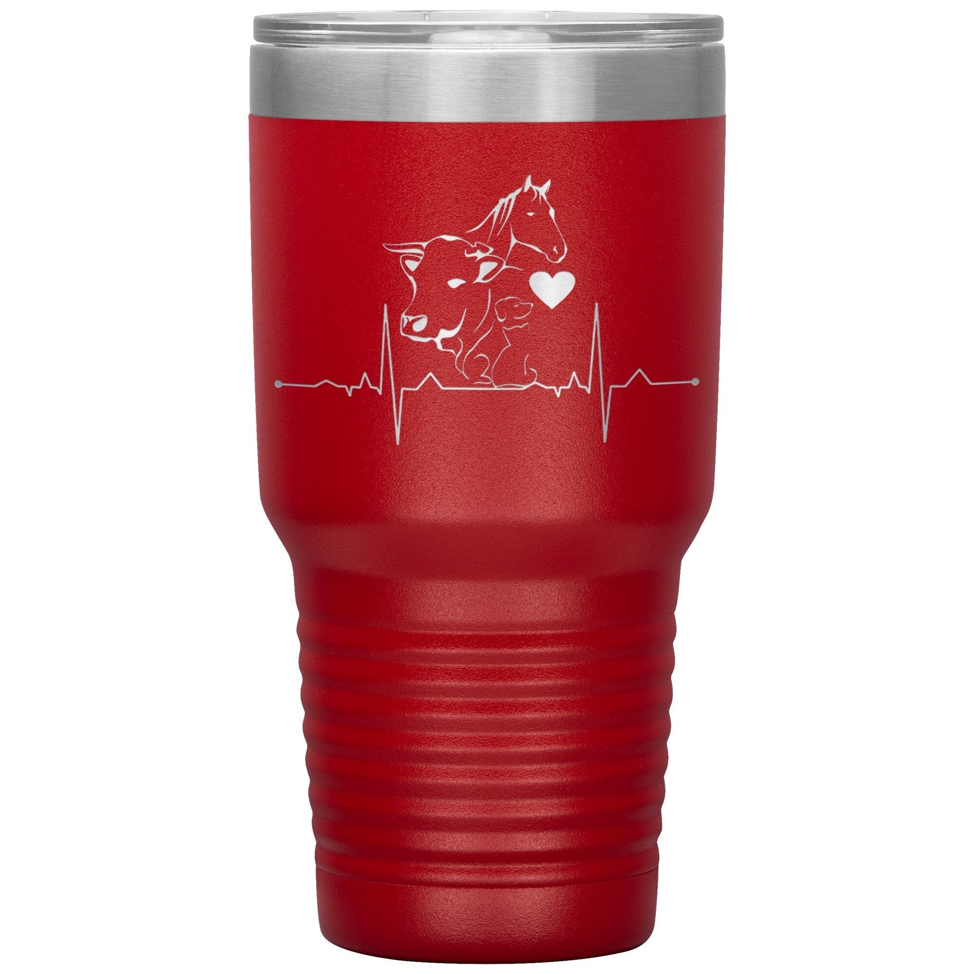Animals Heartbeat 30oz Polar Camel Insulated Tumbler with Sipper Lid