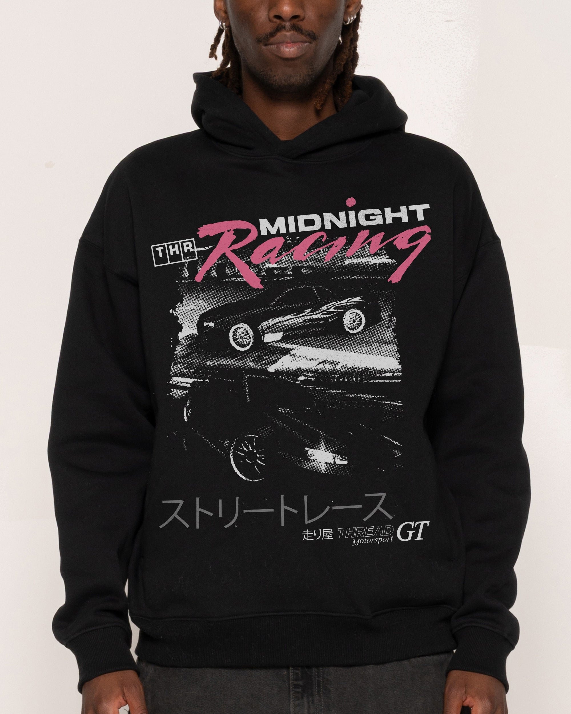 Midnight Drifting Hoodie - Threadheads Premium Unisex Graphic Hoodie